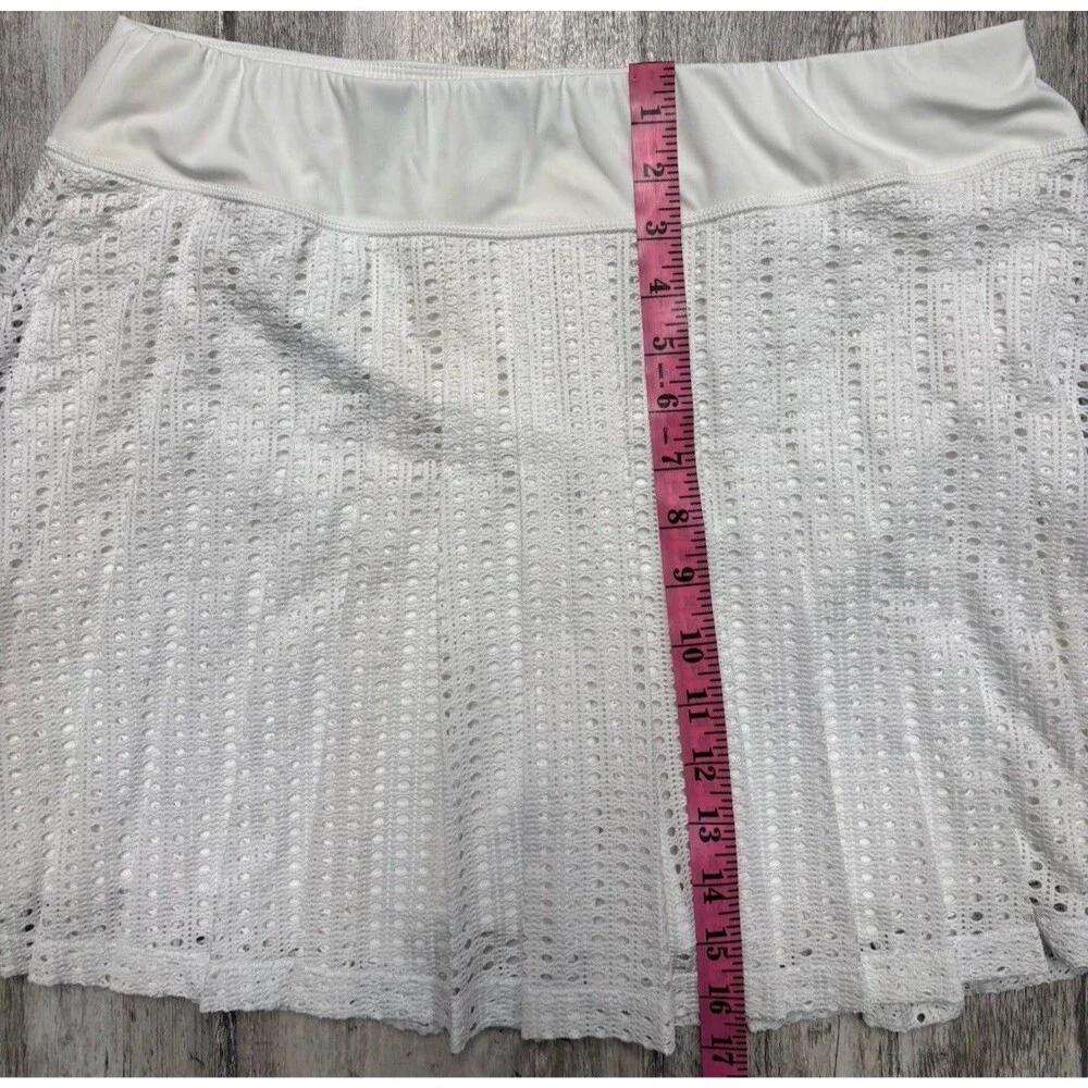 Tuckernuck White Cane Williams Tennis Skirt Eyelet Athletic XL Pickleball Golf